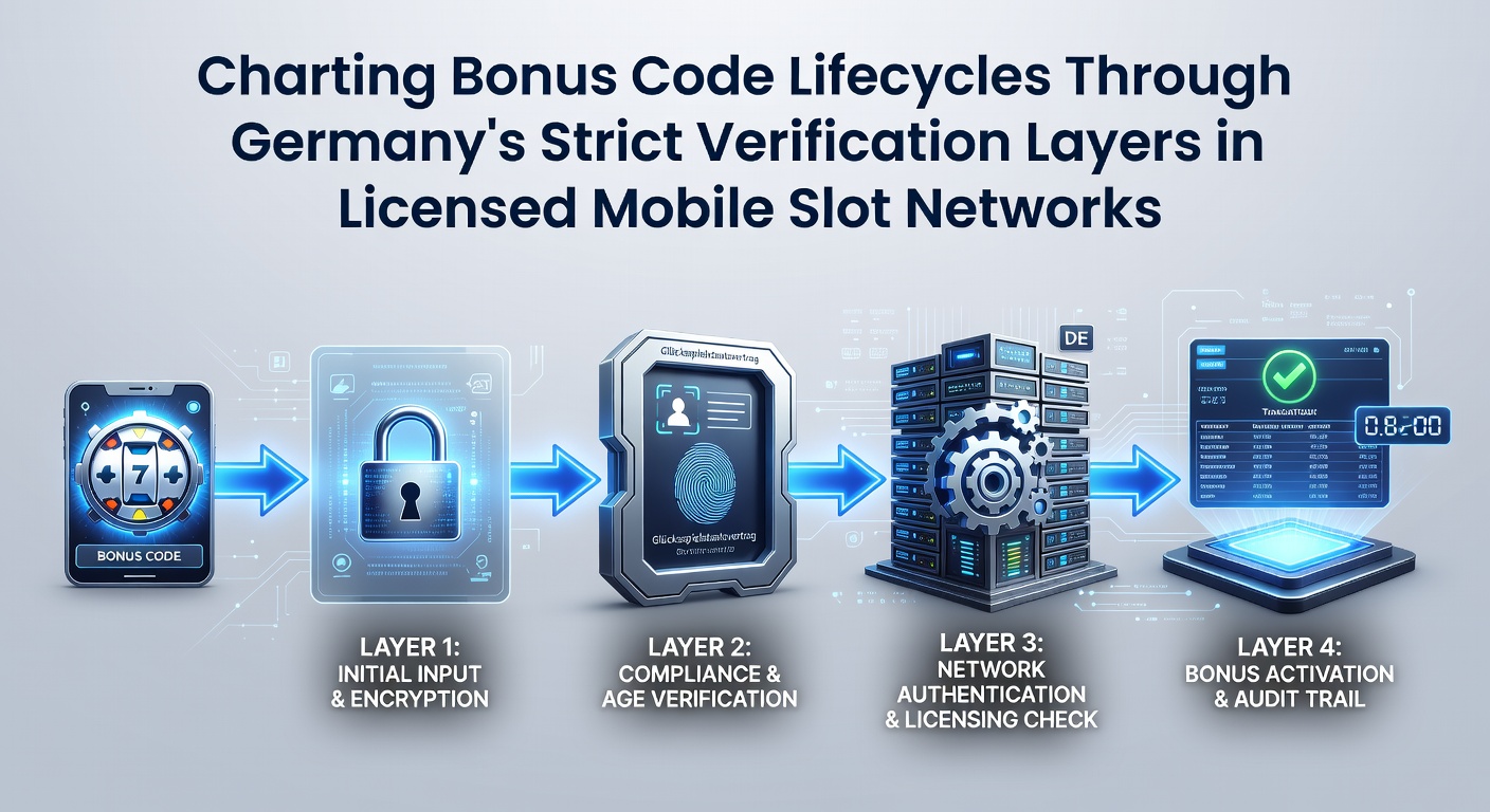 Diagramm zur Verifizierung von Bonus-Codes in mobilen Slot-Netzwerken