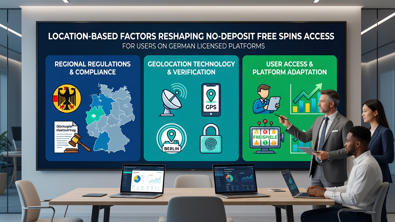 Smartphone mit Standort-App und Casino-Benutzeroberfläche auf einem Tisch