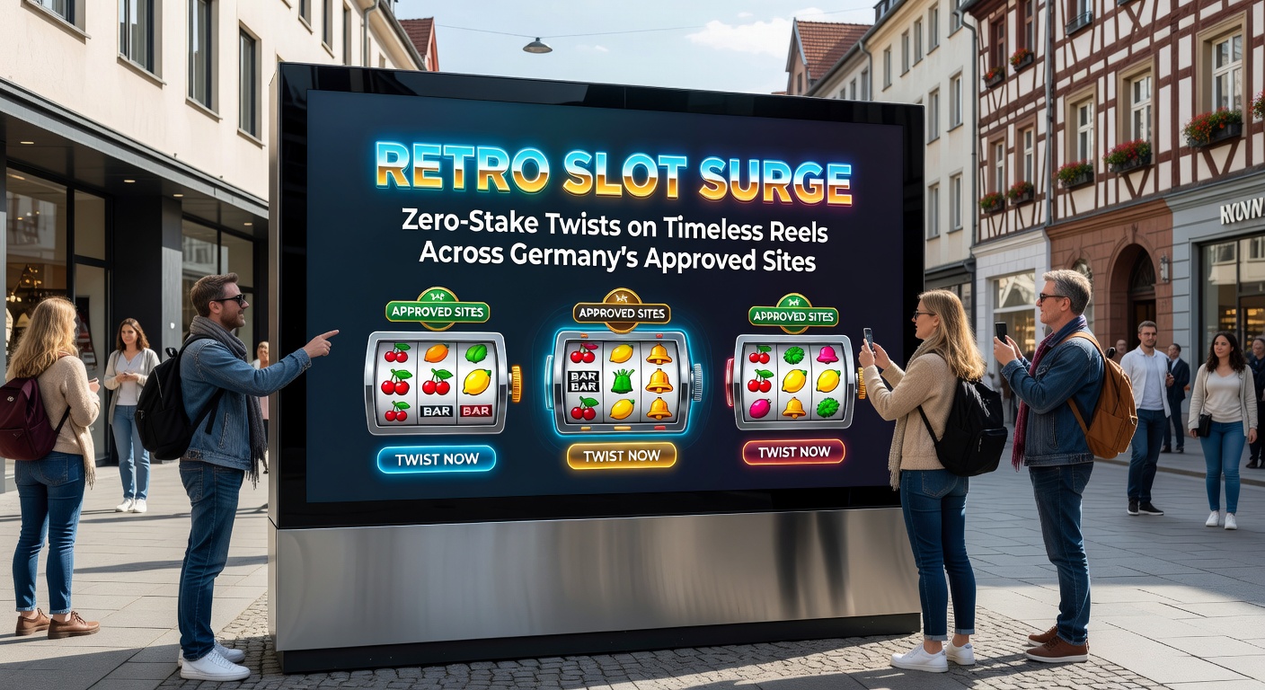 Klassische Retro-Slot-Walzen mit Frucht-Symbolen und leuchtenden Neonlichtern auf einem modernen Bildschirm, das den Mix aus Nostalgie und digitaler Innovation einfängt