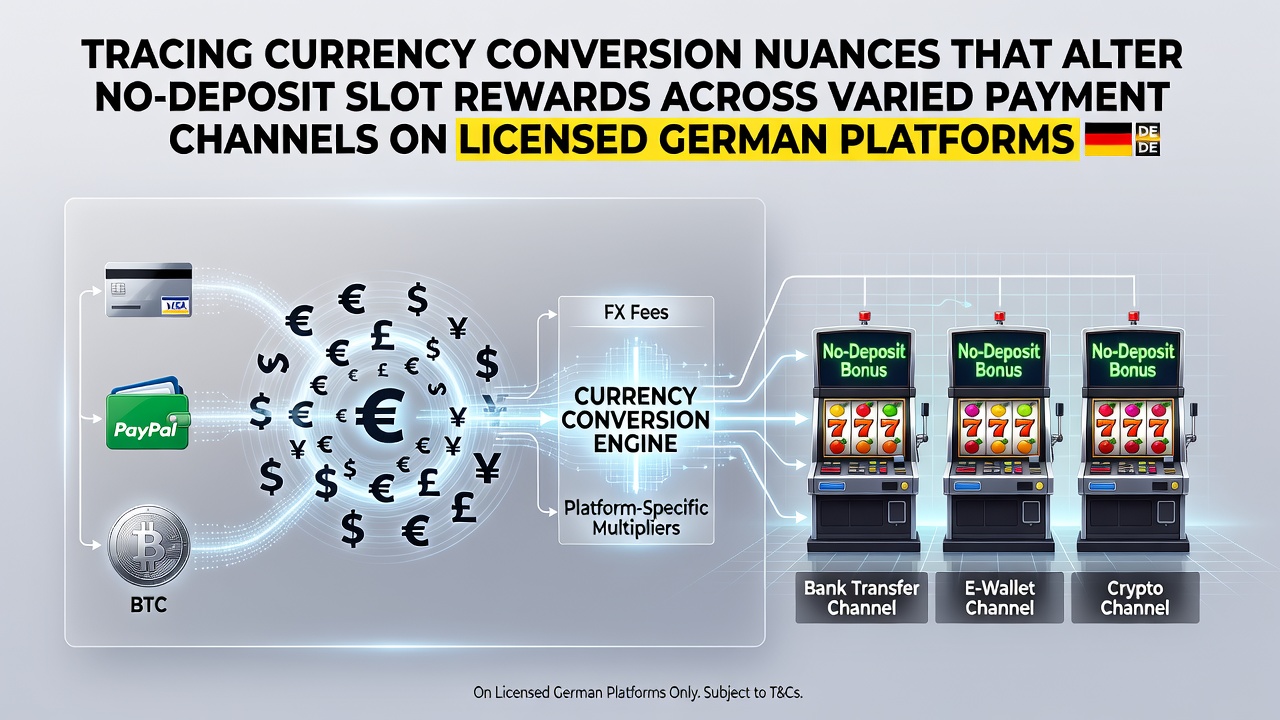 Darstellung von Währungsumrechnungen bei No-Deposit-Boni auf deutschen Casino-Plattformen